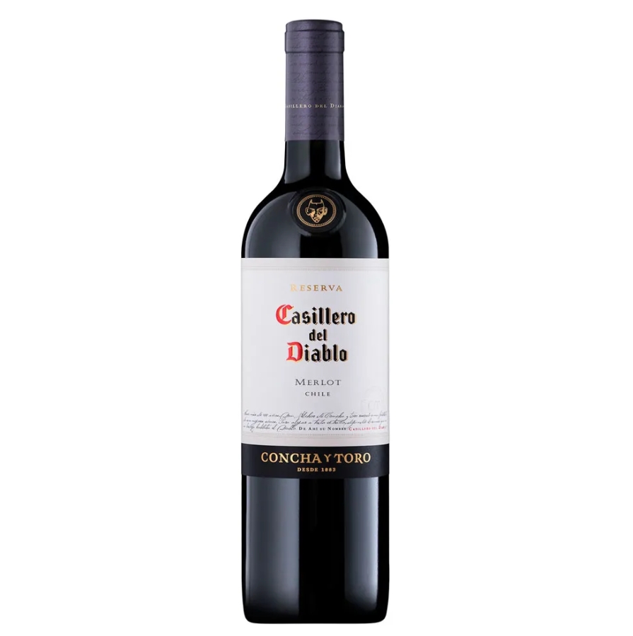 Vino CASILLERO DE DIABLO Seco Merlot Botella 750ml